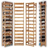 Modo24 Weinregal Flaschenregal Holzregal Flaschenständer Varianten 12 bis 91 Flaschen, RW1 Getränkeregal, 3 Farben, FSC Holz Nachhaltig
