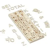 relaxdays Deko-Buchstaben Holzbuchstaben Set 162 tlg.