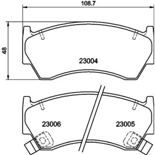 Hella Bremsbel?ge vorne Nissan Almera 1 N15