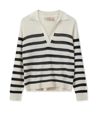 MOS MOSH - MMRora Stripe Knit ecru - Gr. - XS