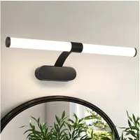 Nettlife LED Spiegelleuchte Spiegellampe Schwarz 4000K, LED fest integriert, Neutralweiß, für Küche schrank Keller