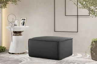 Polsterhocker Designerhocker CELES PREMIUM 65x65 cm Stoff Opera Velvet Dunkel...