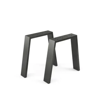 Vicco Tischbeine, Schwarz, Metall, 45x42x8 cm, Esszimmer, Tische, Esstische, Tischsysteme, Tischgestell