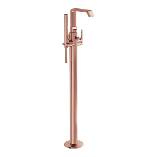 VitrA Suit Einhebel-Wannenfüll- und Brausearmatur Bodenmontage Höhe 93 cm Kupfer Soft,A4276929 A4276929