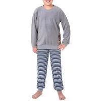 Normann Pyjama Jungen Frottee Pyjama langarm mit Bündchen und Stickerei - 291 13 577