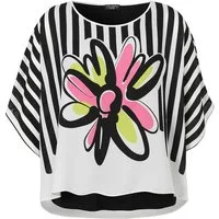VIA APPIA Kurzarmbluse Bluse Rundhals 1/2 Arm Druck