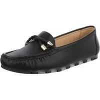 Ital-Design Elegante Mokassins mit geflochtener Schnürung für Damen Slipper (89930184) Flach Mokassins in Schwarz