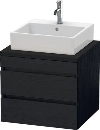 Duravit DuraStyle Konsolenwaschtischunterbau wandhängend Eiche Schwarz Matt 600x548x512 mm - DS53150 DS531501616