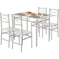 Woltu Garten-Essgruppe, (1-tlg), Esszimmer, Essgruppe für 4 Personen, mit Metallgestell