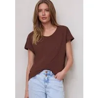 STREET ONE STUDIO V-Shirt im soften Baumwoll-Mix