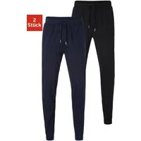 AUTHENTIC LE JOGGER Schlafhose Relaxpants, mit Kordel (2-tlg) aus weicher Single Jersey Ware