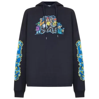 Off-white Graffiti Pupp Long Skate Hoodie Outerspace