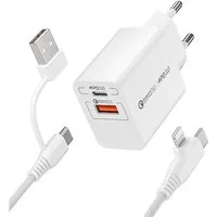 neue dawn 20W USB C Schnell Ladegerät für iPhone Air 17 16 15 14 13 12 11 Serie USB-Ladegerät (1-tlg, 1* 20W Ladegerät + 1*4in1 Ladekabel, für iPad Air 2025 iPad Pro 2024 iPad mini Serie, MacBook Neo)