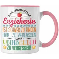 Trendation Tasse Trendation - Erzieherin Abschied Tasse Abschiedsgeschenk Spruch Kinder