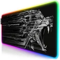 Titanwolf Gaming Mauspad RGB Mousepad 800 x 300 x 3 mm, LED Multi Color XL Tischunterlage, rutschfest, abwaschbar, Geschwindigkeit & Präzision, Epsilon