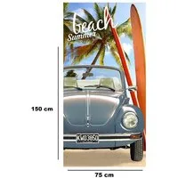 BERONAGE Strandtücher VW Volkswagen Badetuch 005 Käfer 75x150 cm, 100% Baumwolle (1-St), Frottee in Velours-Qualität