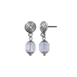 konplott - Ohrstecker - Crystal Snake weiß/silver