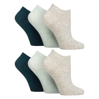 6er-Pack Damen Diabetiker-Sneakersocken | Extraweite Socken für geschwollene Füße