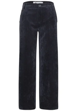 Street One - Mid Waist Straight Leg Hose mit Knöpfen indigo night - Gr. - 30