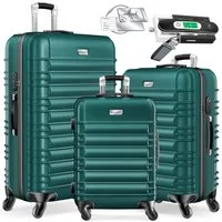 KESSER Kofferset, 4 Rollen, 3tlg. Hartschalenkofferset Hartschalenkoffer Reisekoffer Set