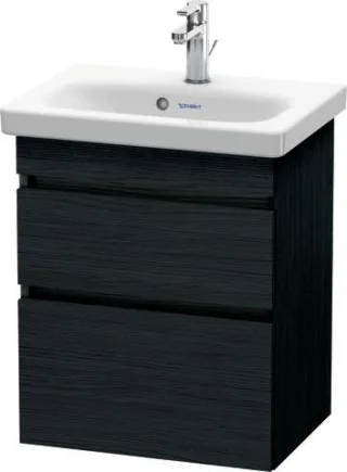 Duravit DuraStyle Waschtischunterbau wandhängend Eiche Schwarz Matt 500x368x610 mm - DS640301616 DS640301616
