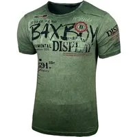 Baxboy T-Shirt Baxboy Moderner Männer Kurzarm Verwaschen Used Look TShirt B-147