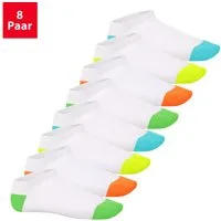 Footstar Sneakersocken Damen & Herren Sneaker Socken (8 Paar) Neon Sportsocken (8-Paar)