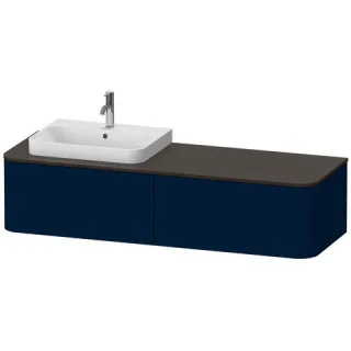 Duravit Happy D.2 Plus Konsolenwaschtischunterbau wandhängend Nachtblau Seidenmatt 1600x550x354 mm - HP4944L9898