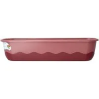 PLASTIA Blumenkasten Mareta 80 cm rosa weinrot mit Erdbewässerung