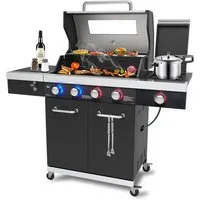 El Fuego Gasgrill Gasgrill "Kingsten" von El Fuego®, 4 + 1 Brenner inkl. viel Zubehör