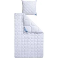 fan Microfaserbettdecke + Kopfkissen Kansas, 2tlg.-Set mit Kissen 80x80 cm, Füllung: Markenhohlfaser »EUROfill« (Bettdecke), Bezug: Microfaser mit Peach-touch (Bettdecke), Microfaser (Kopfkissen), Bettdecke 135x200 cm, 155x220 cm für Sommer oder Wint