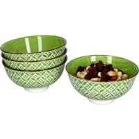 Ritzenhoff & Breker Servierschale 4er Set Schale 12cm Lime Sao - Ritzenhoff 744897, Porzellan