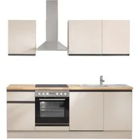 BASIC by Balculina Küchenzeile Nizza B/H/T 220x211x60 cm, Breite 220 cm, wahlweise mit E-Geräten und Induktionskochfeld