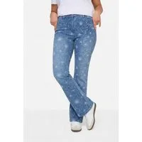 Angel of Style Röhrenjeans Jeans Emma Slim Fit Blütenmuster 5-Pocket