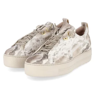 Paul Green Low Sneaker  Beige - Gr. 36 -  Echt Leder