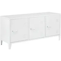 en.casa Lowboard, »Kotka« Fernsehschrank mit drei Schranktüren 58 x 113 x 40 cm Weiß