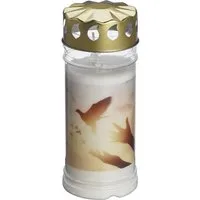 Bolsius Grabkerze Bolsius Dauerbrenner Nr. 5 mit Motiv Taube, Höhe: