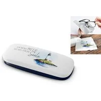 La Vida Brillenetui Brillenetui Brillenbox Hartschale + Putztuch Geschenk La Vida