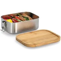 Zeller Present Lunchbox, Bambus, Edelstahl, (1-tlg), hochwertige Edelstahl Brotdose