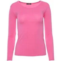 Muse Rundhalsshirt Basic Rundhals Langarmshirt Skinny Fit 1093-O