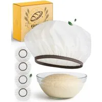 Krustenzauber Backmatte Zubehör - Brotschlingen, Schneebesen, Backmatte, Teig Reinigungstücher, 4x Abdeckhaube