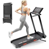 YEE RUN Laufband für Zuhause, klappbar, 4-in-1, elektr. Steigung 12 %, 1-8 km/h.