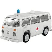 Volkswagen T2b Krankenwagen, Konstruktionsspielzeug grau, Maßstab 1:35