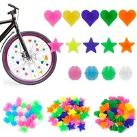 FELIXLEO Fahrradklingel 210 Fahrrad Speichenperlen Bunt Reflektierend Kinder Deko Set, (1-tlg)