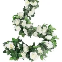 Kunstblumenstrauß osengirlanden künstliche Rosenranken,mit grünen Pflanzen, Minicloss