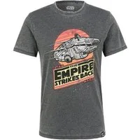 Recovered T-Shirt Star Wars Empire Strikes Back Millenium Falcon im zeitlosen Design