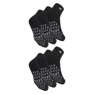6 Paar Herren 2,3 TOG rutschfeste niedrige Thermo-Socken für Knöchel