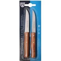 GRÄWE Universalküchenmesser, Gräwe 2er Gemüsemesser-Set mit Holzgriff, gerade Klinge