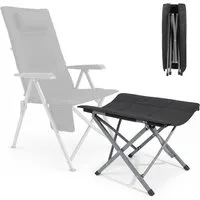 HOMECALL Klappstuhl Campingstuhl Faltbar 3D-Mesh + 600D Oxford Gartenstuhl Hohe Lehne (Fußablage fußhocker klappbar für Campingsessel Soft Touch Black Magic), 2,4KG Hocker Gepolstert Fußstütze für Sessel Garten- und Balkonstuhl