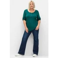 Sheego T-Shirt 3/4-Arm-Shirt 3/4-Arm aus reiner Baumwolle